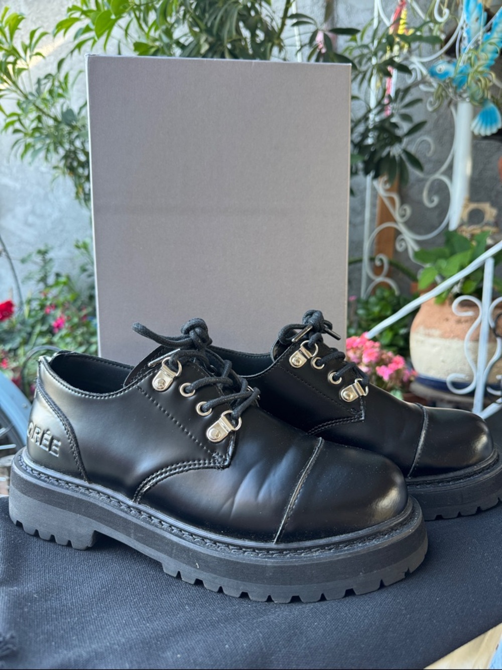 Black Oree New York Infantry Derby Shoes Men’s Size 8